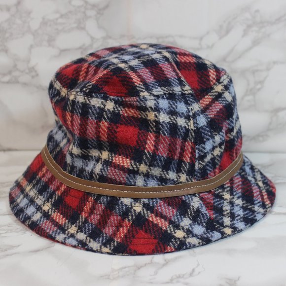 Coach Wool Plaid Bucket Hat Size P/S - Picture 3 of 4